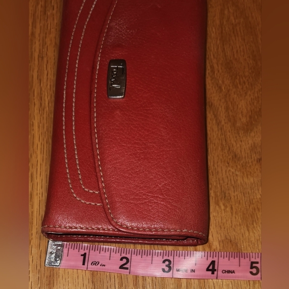 🌞NICE FOSSIL Pretty Red Leather Wallet - Picture 7 of 12